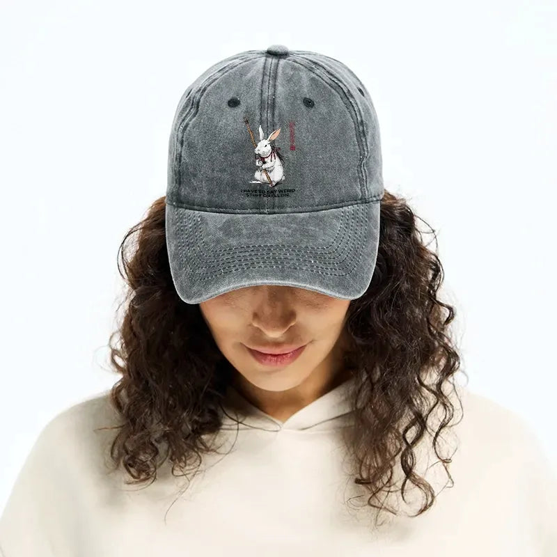 japanese washed rabbit cap for daily wear