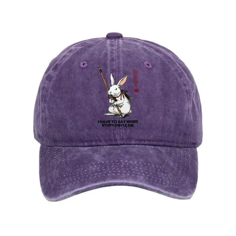 japanese washed rabbit cap for daily wear