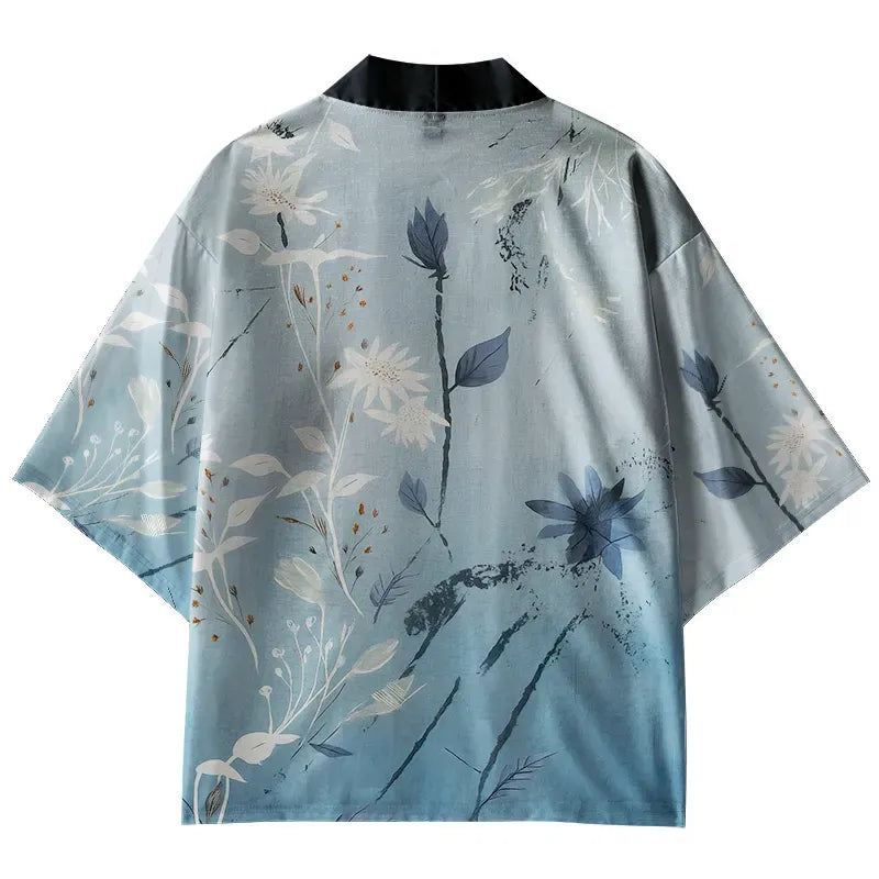 Kyoto-Lion Serene Botanical Beauty Kimono Cardigan