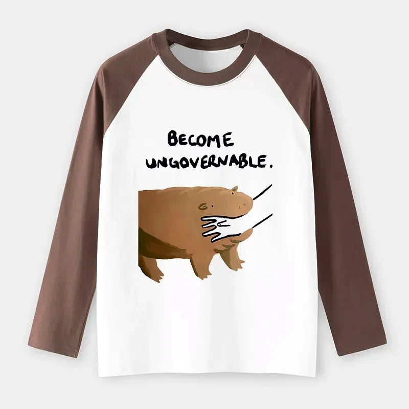 Japanese Vintage Raglan Long Sleeve for Streetwear