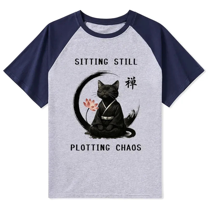Funny Calm Cat Tee for Streetwear