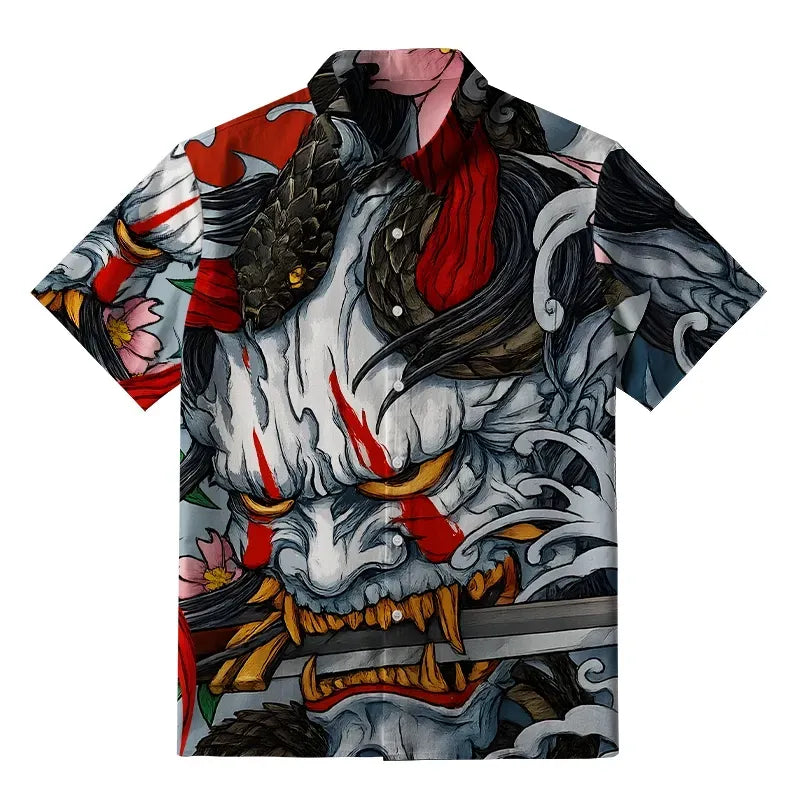 Traditional Japanese Button-up Shirt for Festival
