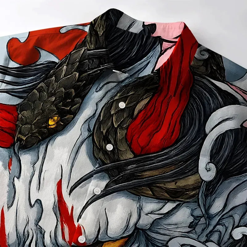 Kyoto Lion Japanese Shirt for Daily Wear