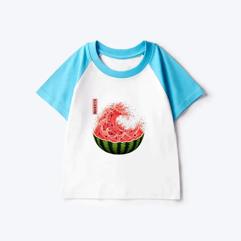 watermelon wave t-shirt gift for child