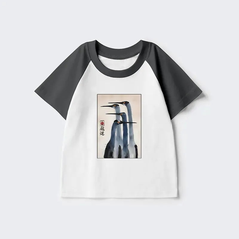 Vintage Sandhill Crane Kids T-Shirt