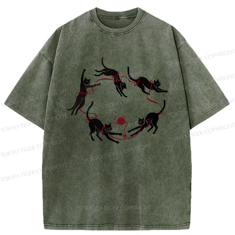 Washed Cotton Tee with Playing Yarn