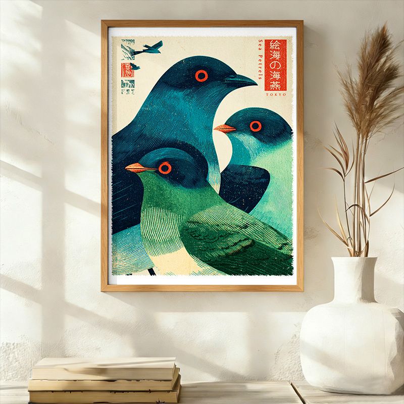 Japanese art poster for living room