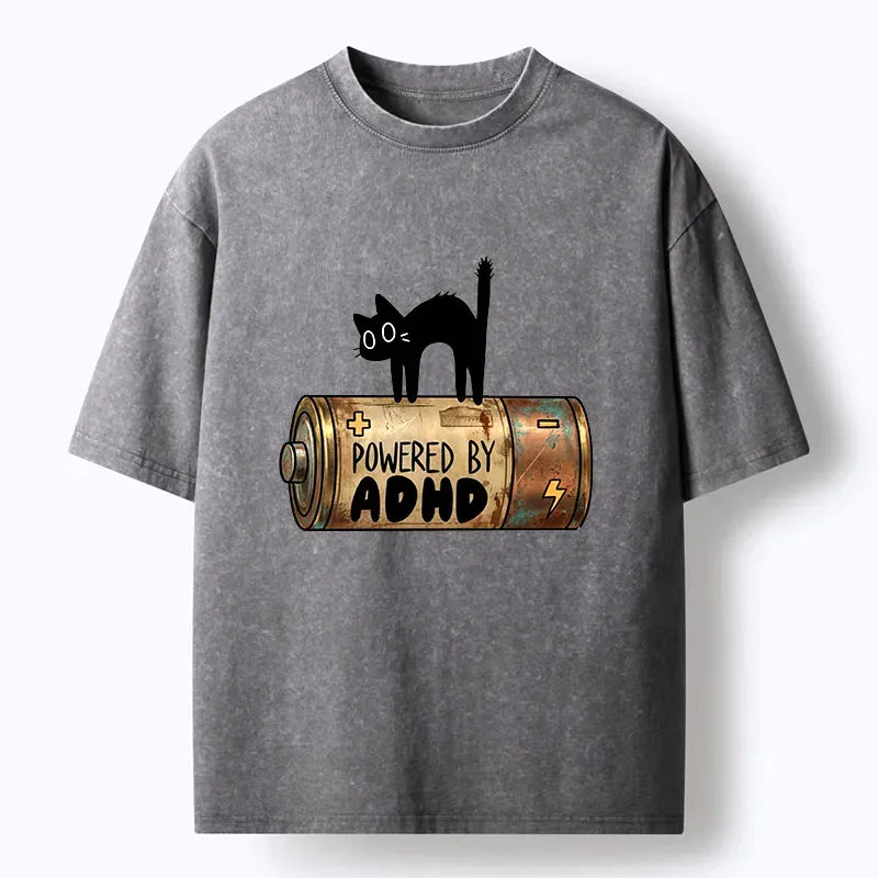 Kyoto-Lion Powered By ADHD Washed T-Shirt