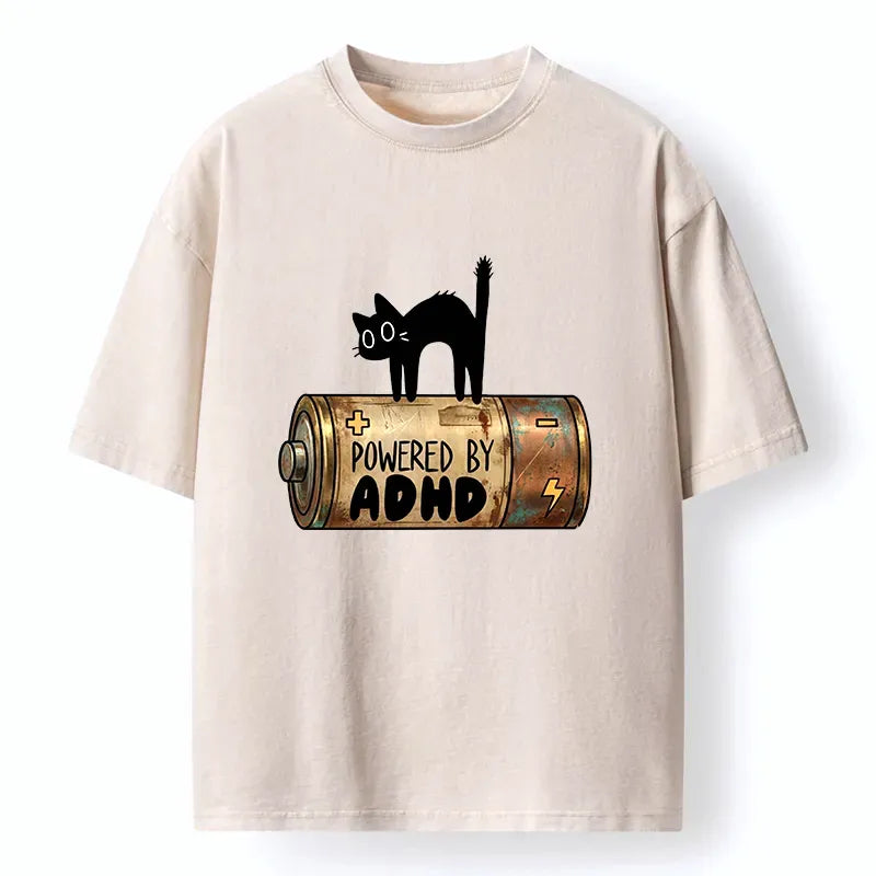 Kyoto-Lion Powered By ADHD Washed T-Shirt