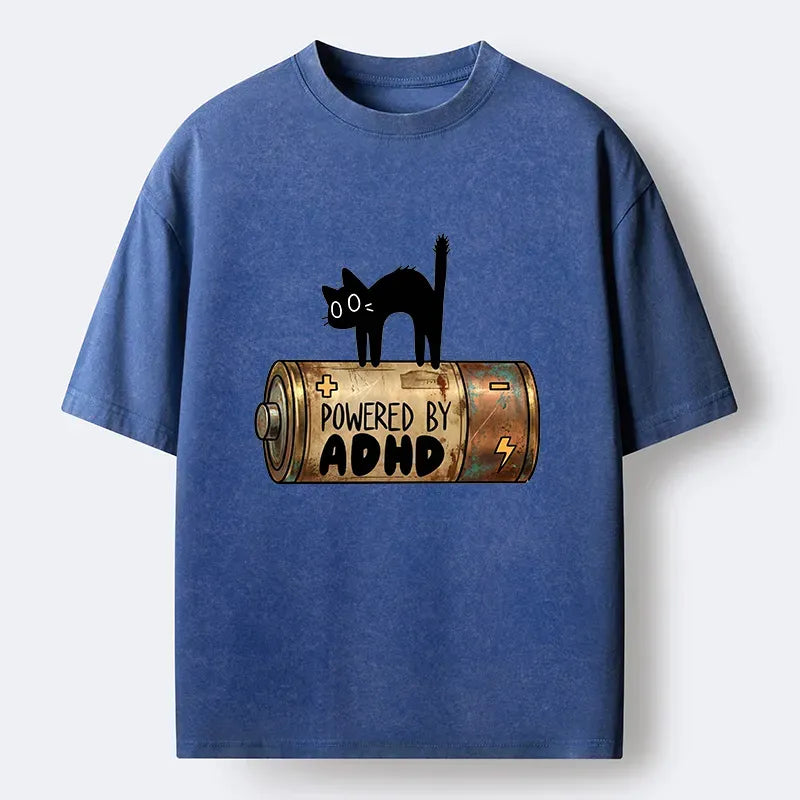 Kyoto-Lion Powered By ADHD Washed T-Shirt