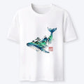 Kyoto-Lion Whale Ink Painting Landscape Classic T-Shirt
