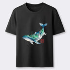 Japanese Whale Ink Painting T-Shirt