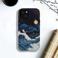 Vintage ukiyo-e cat case