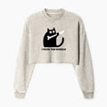 Kyoto-Lion Cat Found This Humerus Washed Crop Sweatshirt