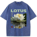 Japanese Zen Lotus Washed T-Shirt