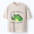 Knife Frog Washed T-Shirt for Streetwear