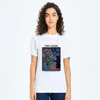 Unisex classic cat t-shirt with sunflower art