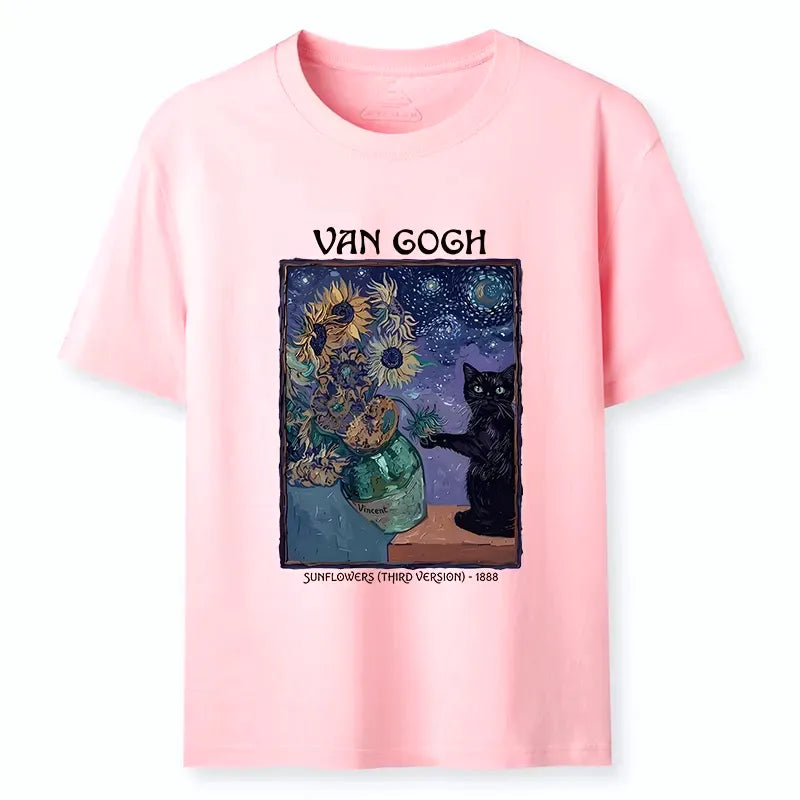 Trendy Japanese vintage cat t-shirt on sale