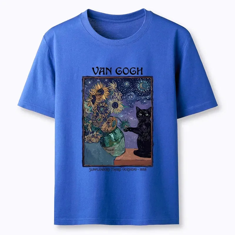 Trendy Japanese vintage cat t-shirt on sale