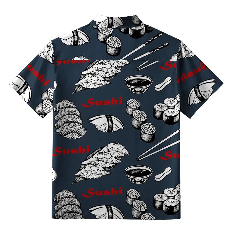 Japanese Sushi Hawaiian Shirt for Summer
