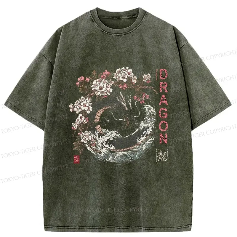 Trendy Japanese Dragon T-Shirt for Summer