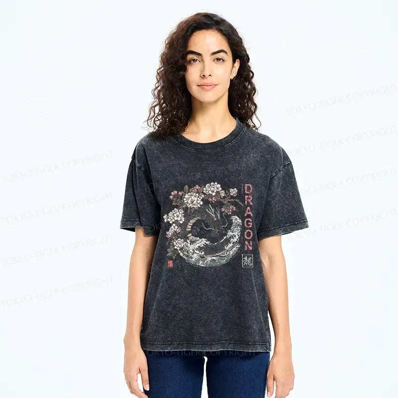 Trendy Japanese Dragon T-Shirt for Summer