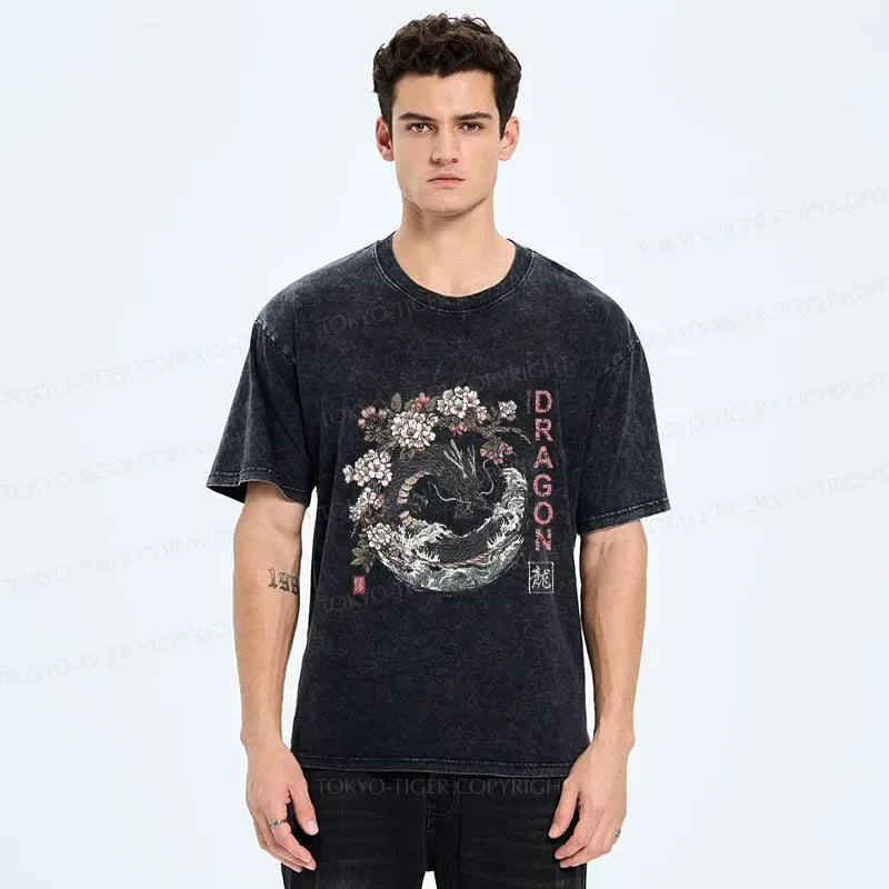 Ukiyo-e Wave Dragon Unisex Tee
