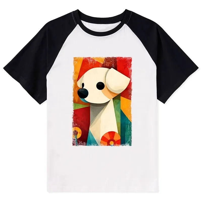Kyoto-Lion Abstract Color Block Tee on Sale