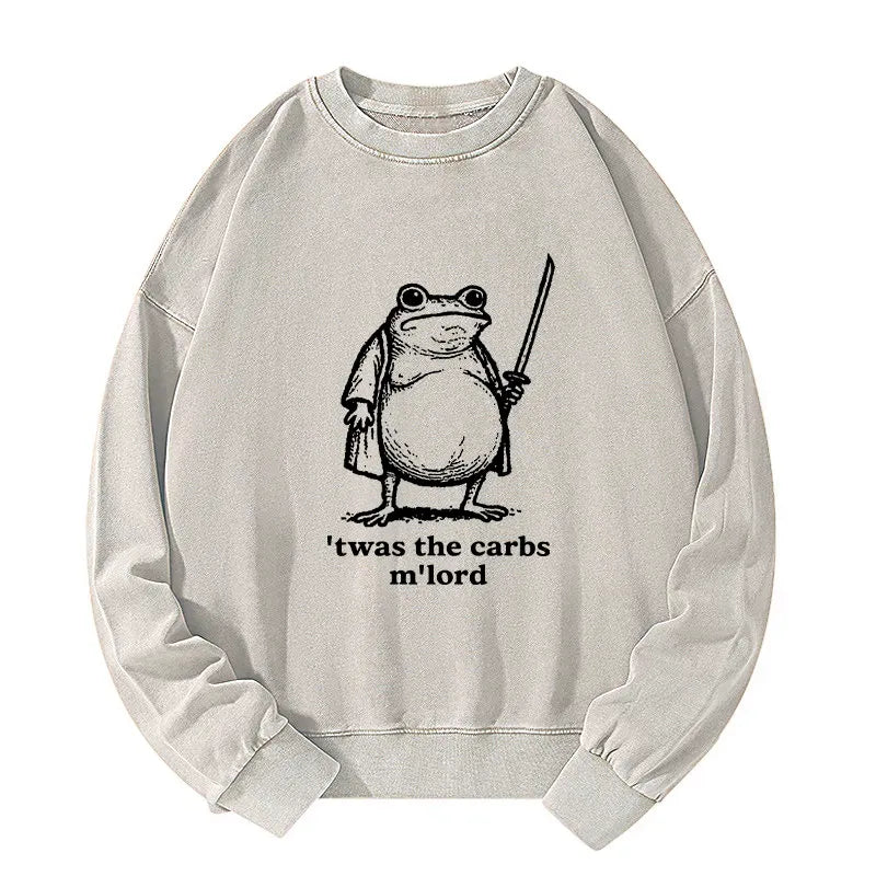 Japanese Washed Frog Sweatshirt for Daily Wear