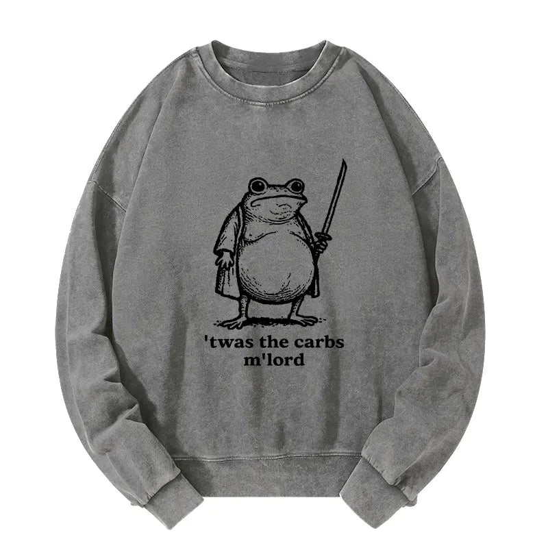 Japanese Washed Frog Sweatshirt for Daily Wear