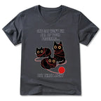 Three Cats Fix All Problems V-Neck T-Shirt