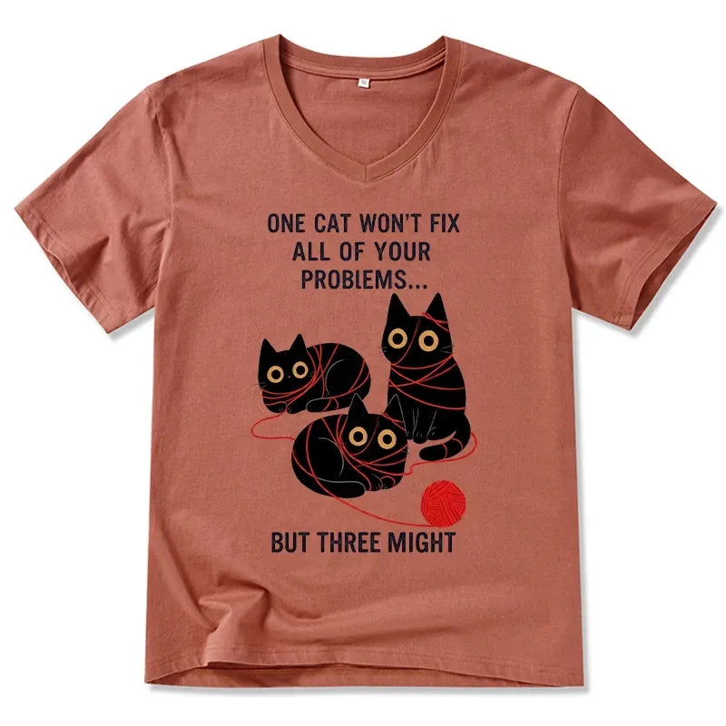 Japanese Vintage Three Cats T-Shirt