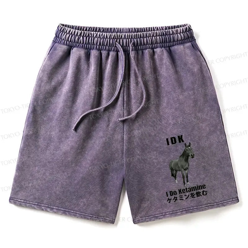 kyoto lion washed shorts for streetwear