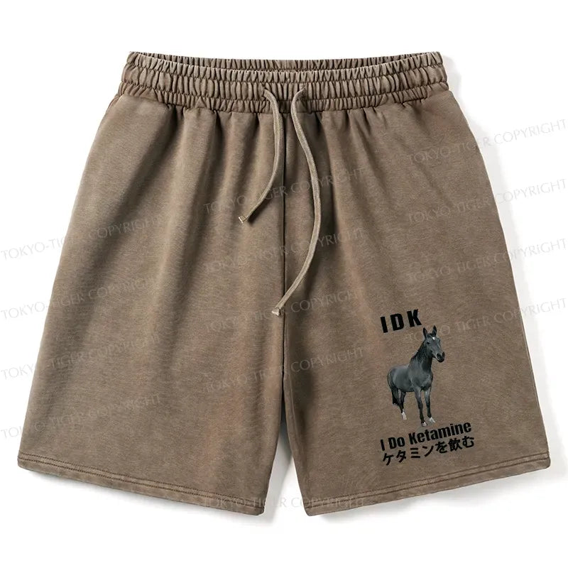 Kyoto-Lion IDK I Do Ketamine Washed Shorts