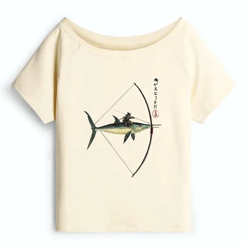 Ukiyo-e style casual t-shirt with free shipping