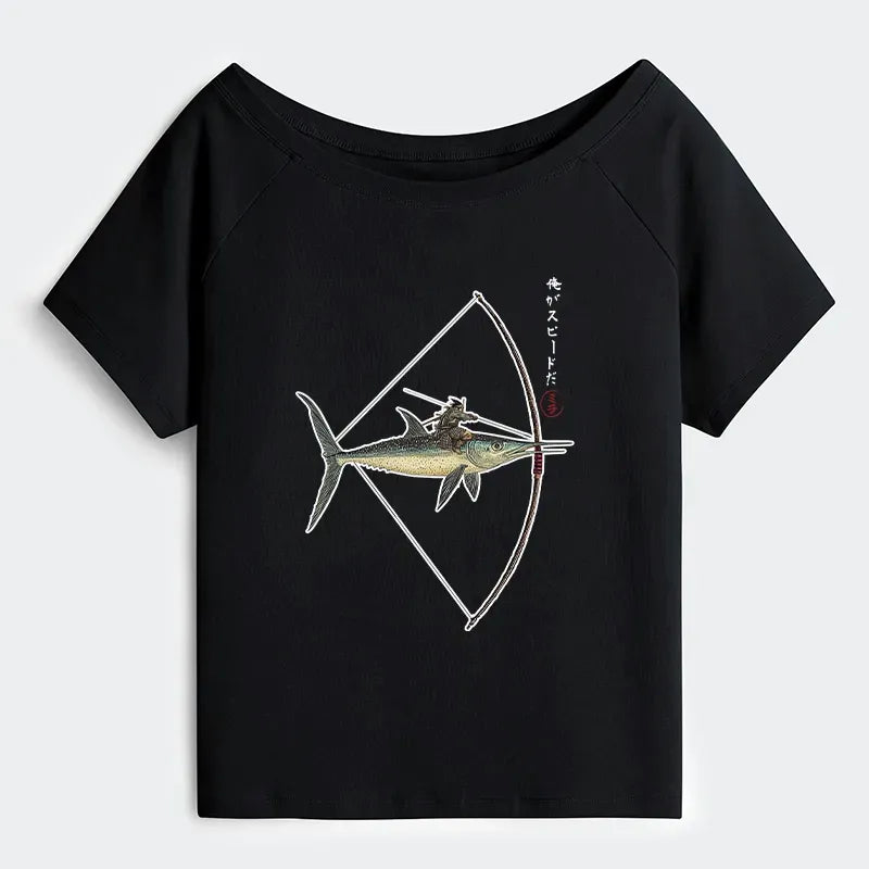 Kyoto-Lion I Am Speed Off Shoulder T-Shirt