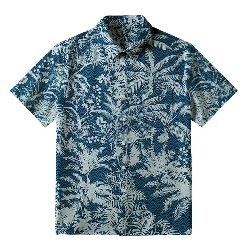 Japanese Tropical Plants Button-up Shirt