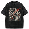 Kyoto-Lion Vintage Sakura And Koi Washed T-Shirt