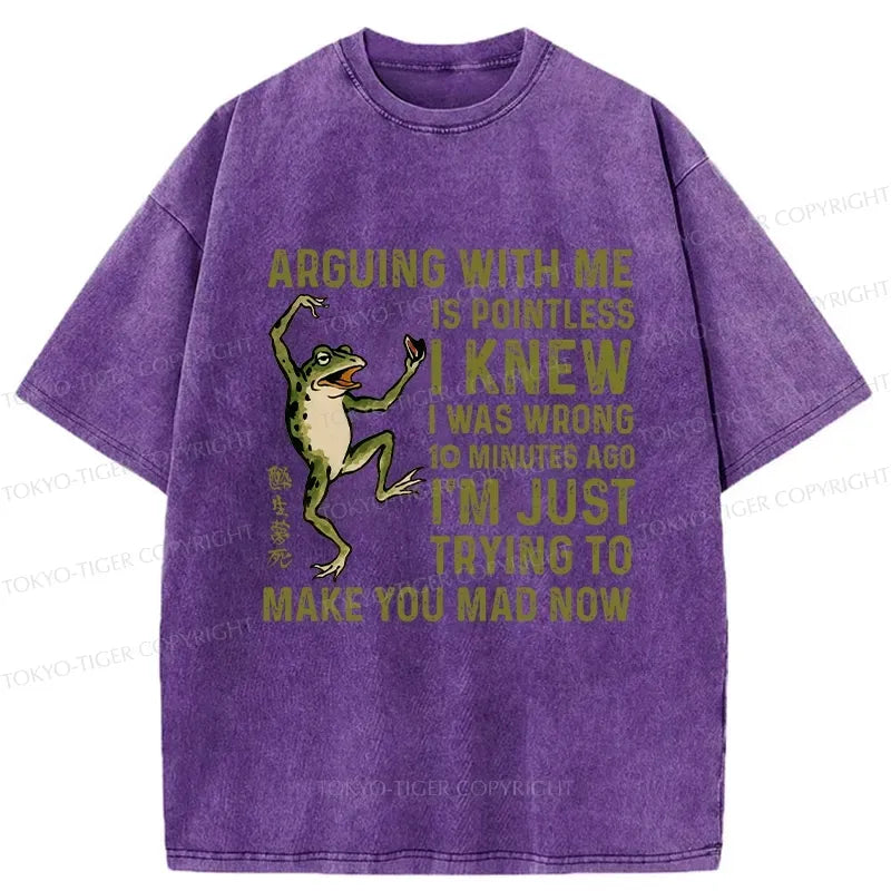 Kyoto-Lion I'm Just Trying To Make You Mad Funny Washed T-Shirt