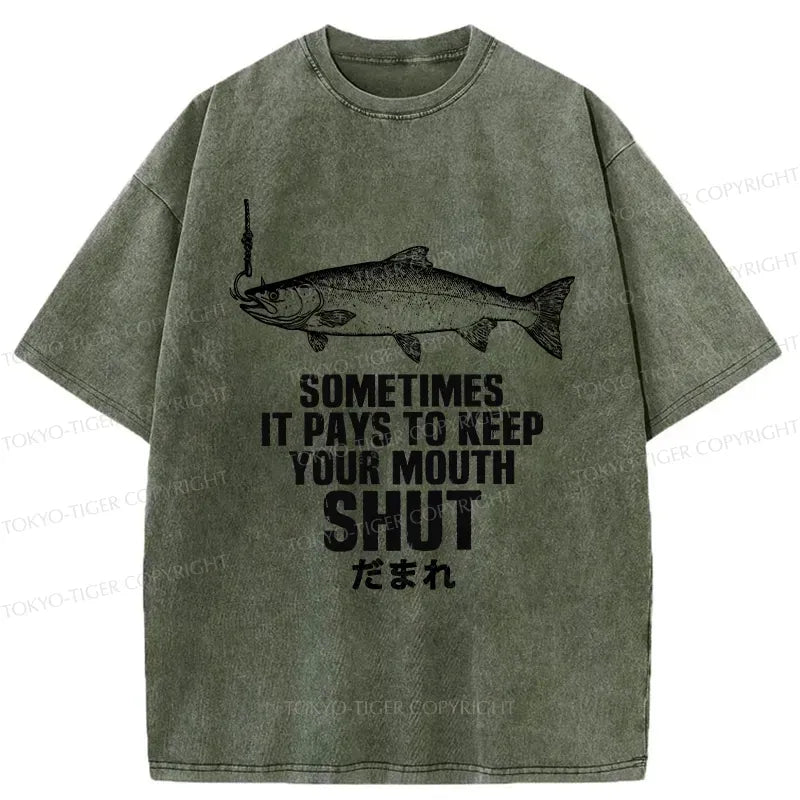 funny fish shut up t-shirt