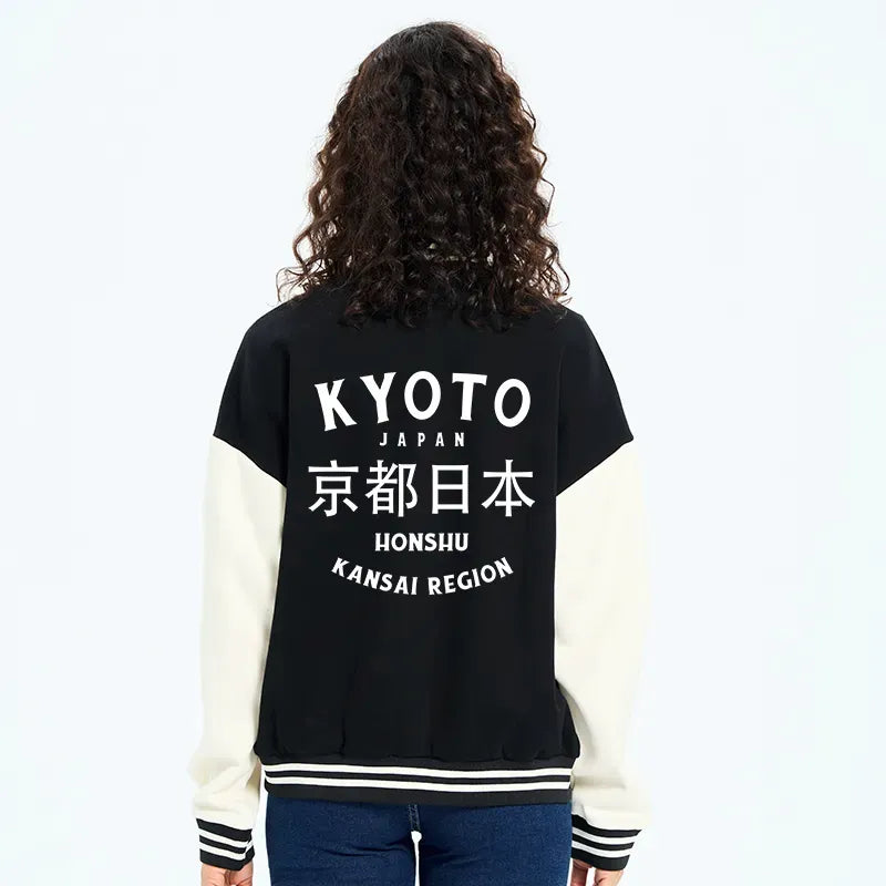Japanese Embroidery Varsity Jacket Unisex Style