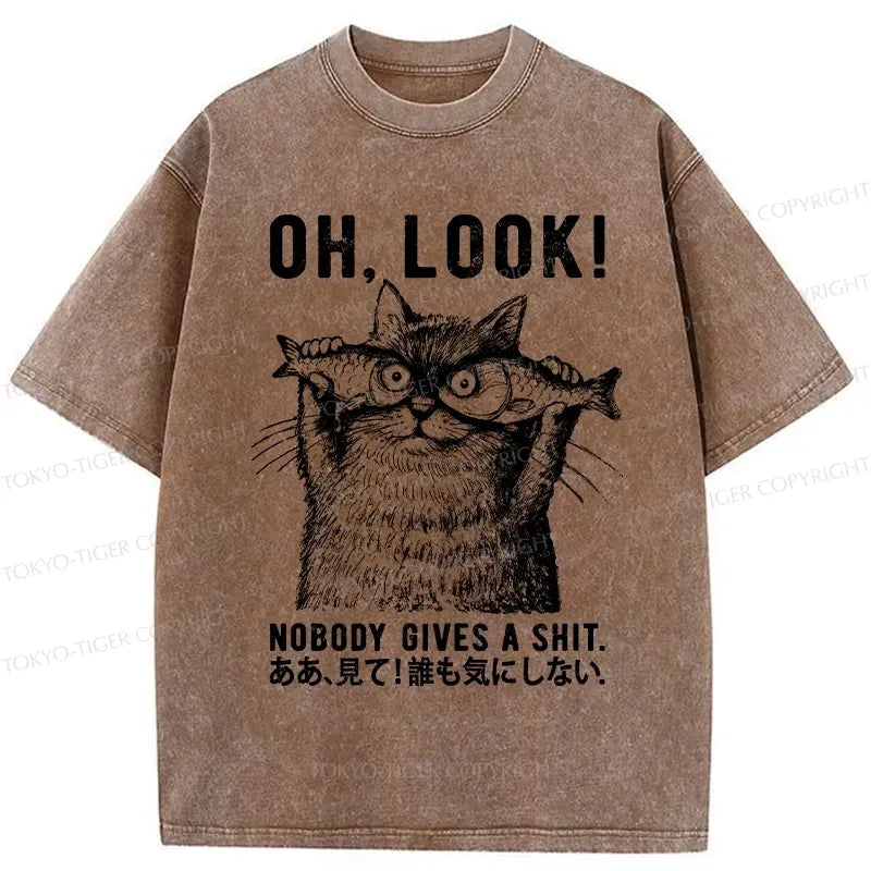 Kyoto-Lion Oh Look No One Cares Washed T-Shirt