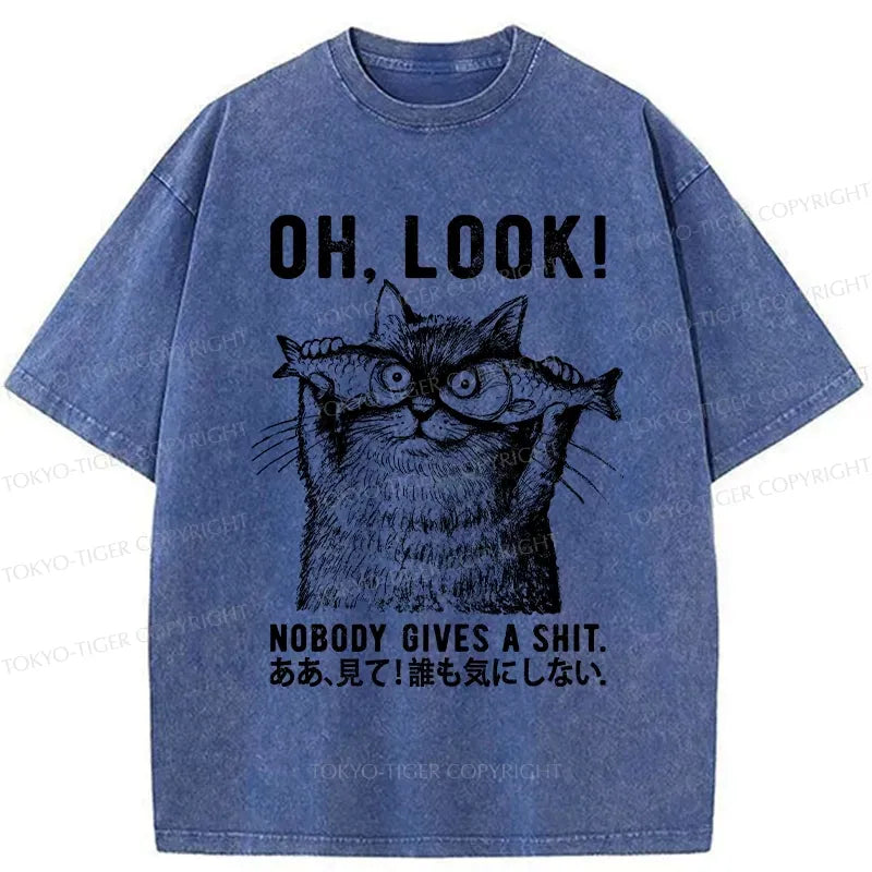 Kyoto-Lion Oh Look No One Cares Washed T-Shirt