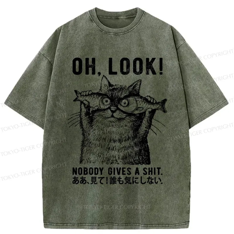 Kyoto-Lion Oh Look No One Cares Washed T-Shirt