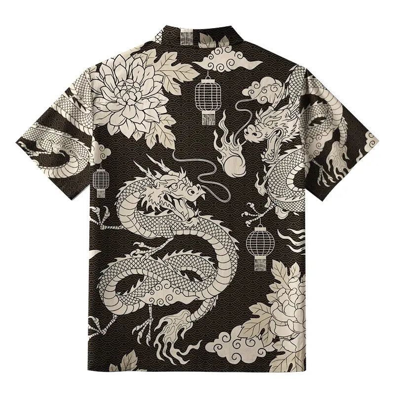 Two Dragons Playing With Pearl Shirt