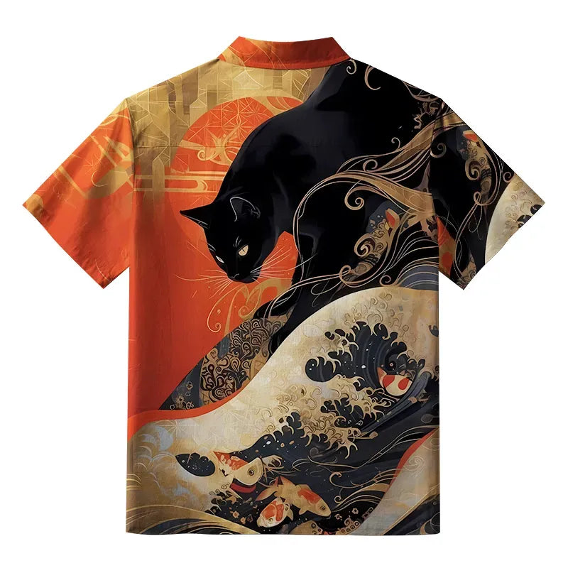 Japanese Vintage Aloha Shirt for Summer Vacation