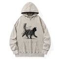 Ukiyo-e cat hoodie for daily wear