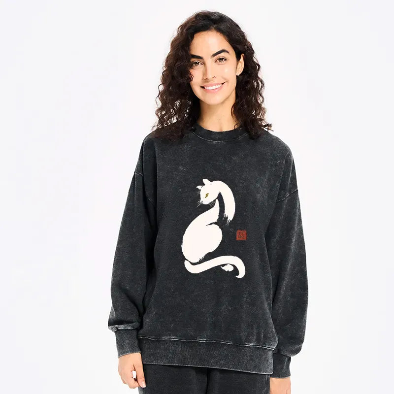 Vintage Kyoto wash sweatshirt unisex fit