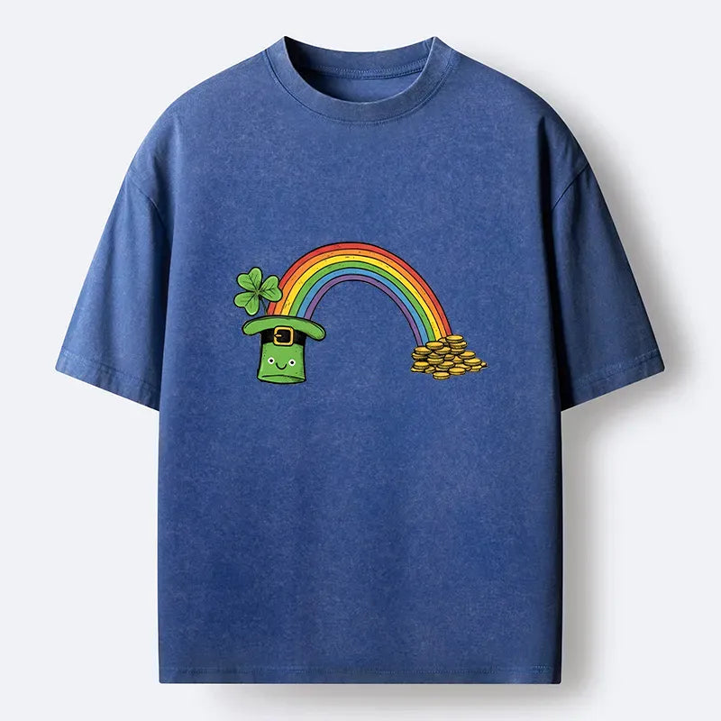 Kyoto-Lion Rainbow Saint Patrick Washed T-Shirt