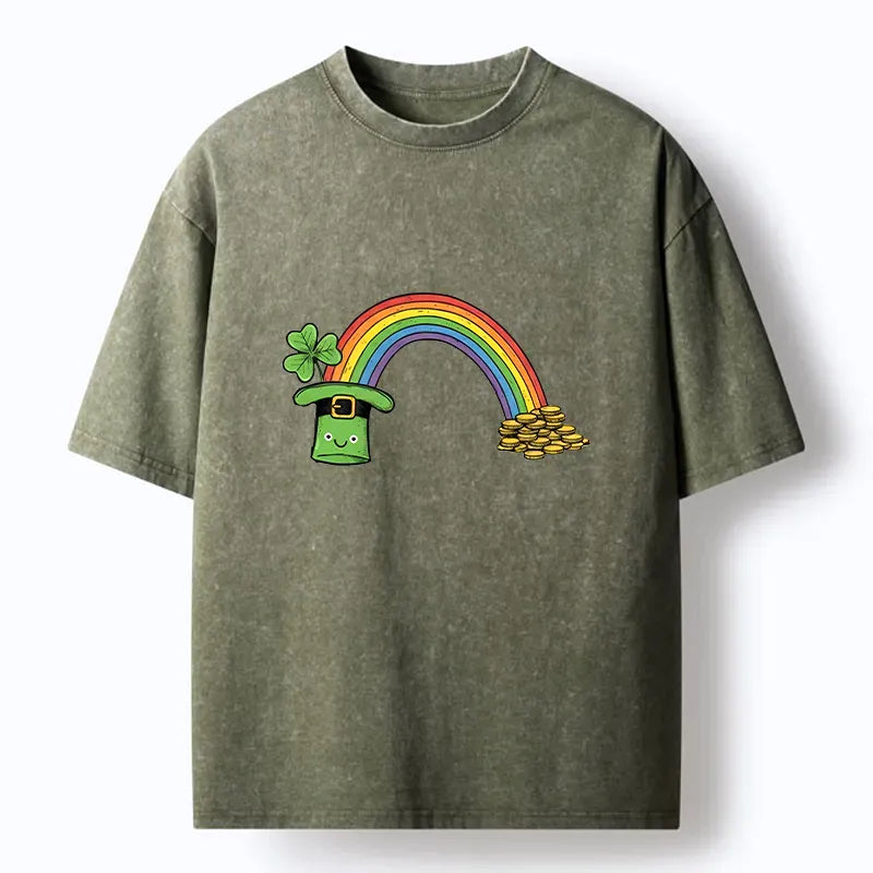 Kyoto-Lion Rainbow Saint Patrick Washed T-Shirt